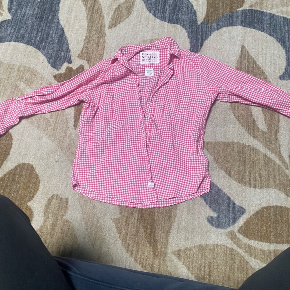 Frank & Eileen Pink Gingham Button Down Shirt
